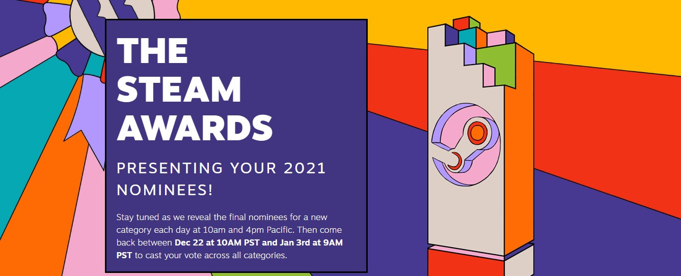 Objavljena lista igara u 8 nominacija Steam Awards 21. eventa