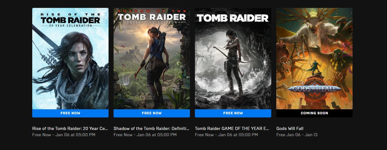 Epic Games Launcher ovoga puta djeli besplatno  legendarnu trilogiju Tomb Raider igara