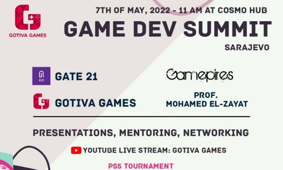 Dobili smo službeni datum prvog Game Dev Summit-a,  koji će se održati u glavnom gradu Bosne i Heregovine, Sarajevu