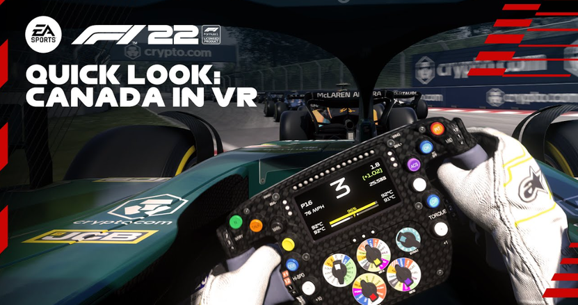 F1 22 igra dobila gameplay vožnju u VR okruženju