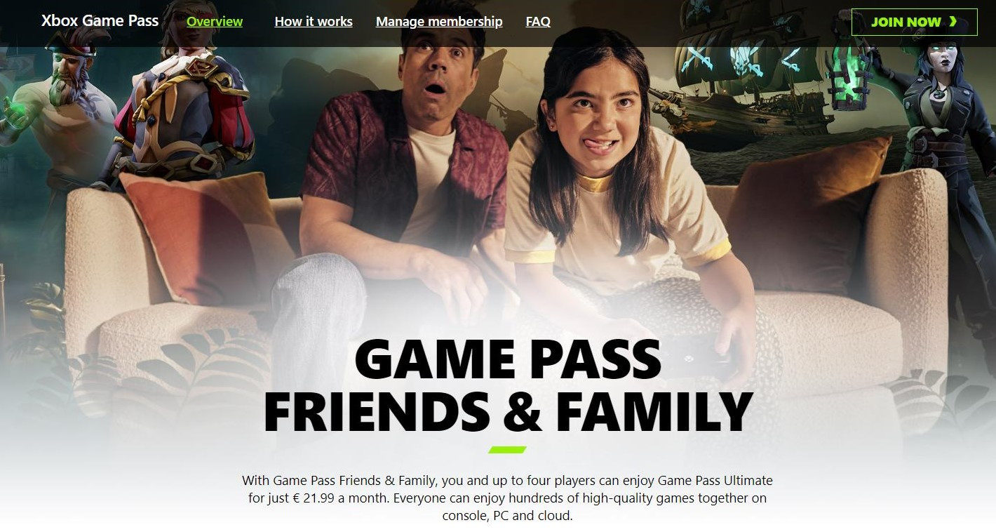 Microsoft službeno najavio Xbox Friends & Family  Game Pass