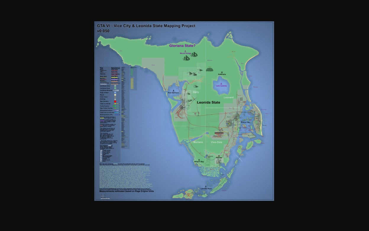Procurila mapa GTA VI? Fanovi analiziraju svaki pedalj Leonida State-a