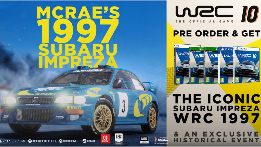 Prepoznatljiva Subaru Impreza prikazana u  novom traileru WRC 10 nadolazeće igre